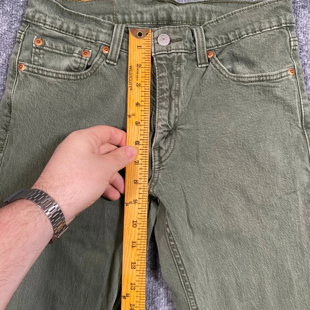 Levis 511 Slim Fit Jeans Mens 29x32 (Meas 28x30) Olive Green Denim 04511-5194‎